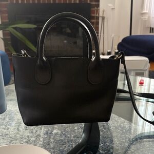 Portland Leather Black Crossbody Bag